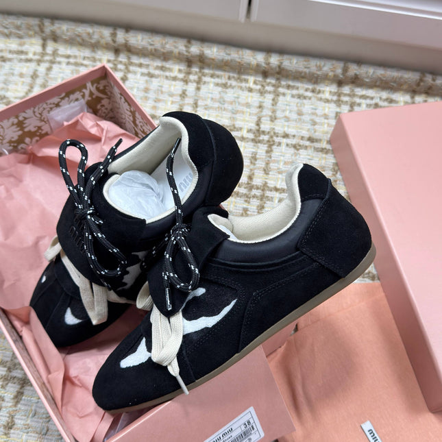 MIUMIU 26S SNEAKERS IN BLACK SUEDE 02
