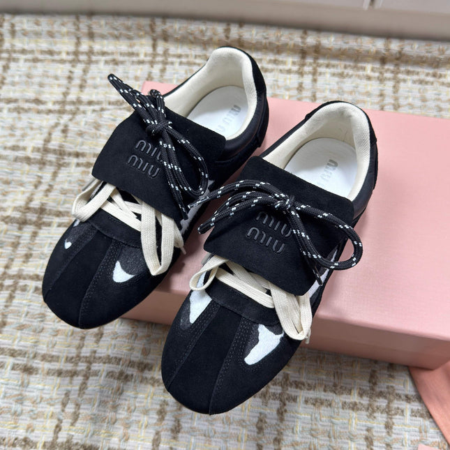 MIUMIU 26S SNEAKERS IN BLACK SUEDE 02