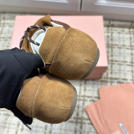 MIUMIU 26S SNEAKERS IN DARK BROWN SUEDE 01