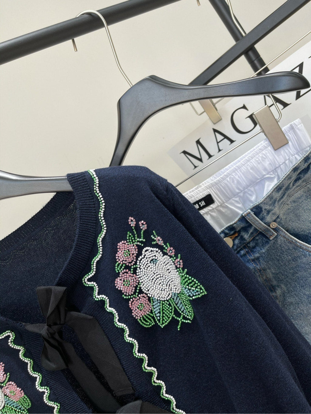 VALENTINO FLORAL LACE CARDIGAN 273154