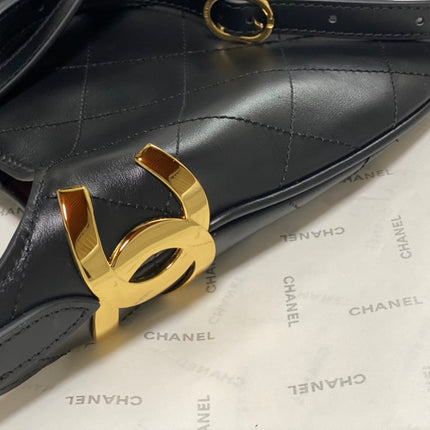 CHANEL 26S HOBO BAG 23 IN BLACK QUILTED CALFSKIN