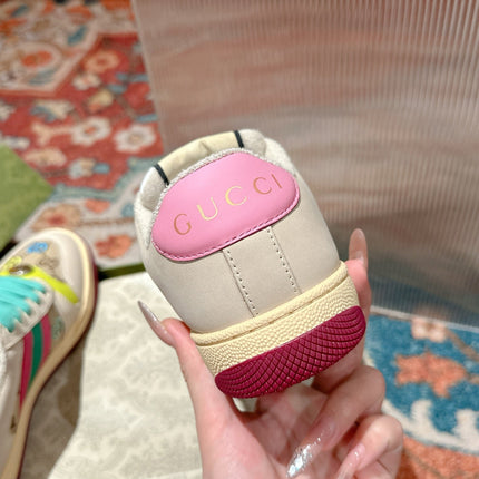 GUCCI 26S SCREENER SNEAKER IN MULTICOLOR SUEDE AND CANVAS