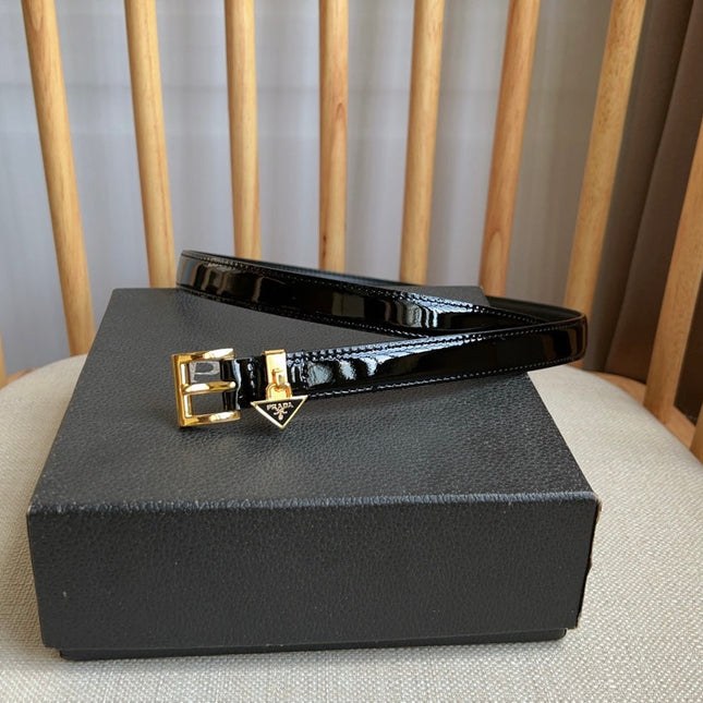 PRADA 25S BELT 15 MM IN BLACK CALFSKIN 571367