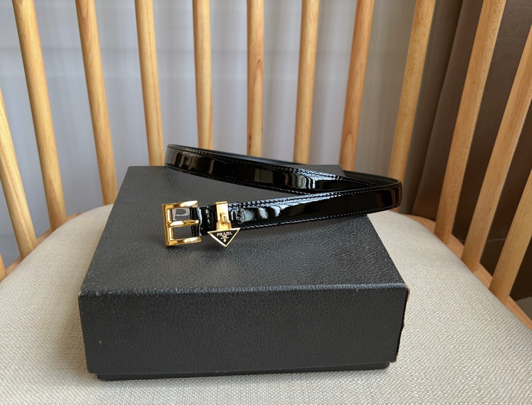 PRADA 25S BELT 15 MM IN BLACK CALFSKIN 571367