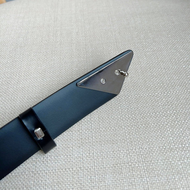 PRADA 25S BELT 33 MM IN BLACK CALFSKIN 551859