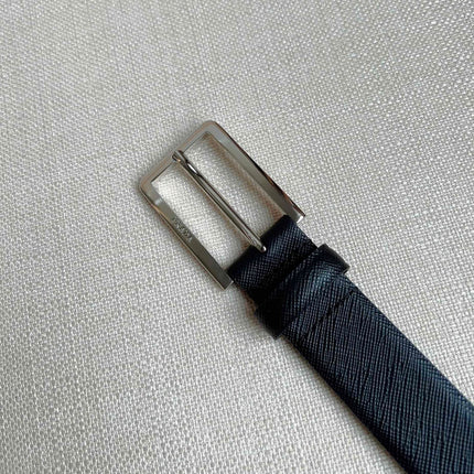 PRADA 25S BELT 30 MM IN BLACK CALFSKIN 585794