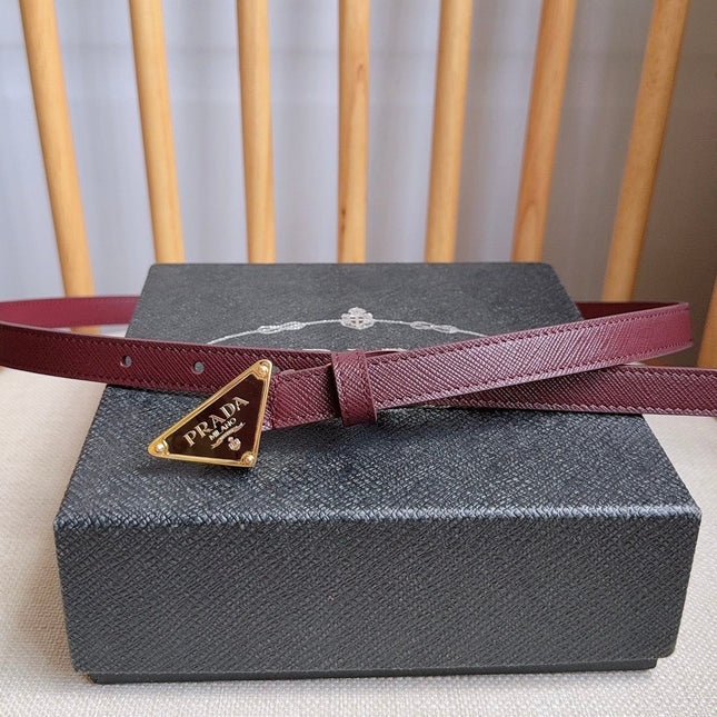 PRADA 25S BELT 15 MM IN RED CALFSKIN 598412