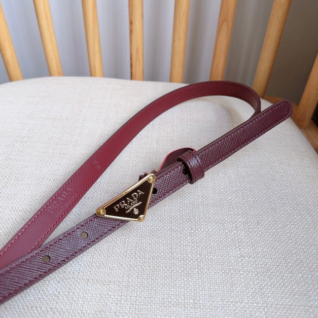PRADA 25S BELT 15 MM IN RED CALFSKIN 598412