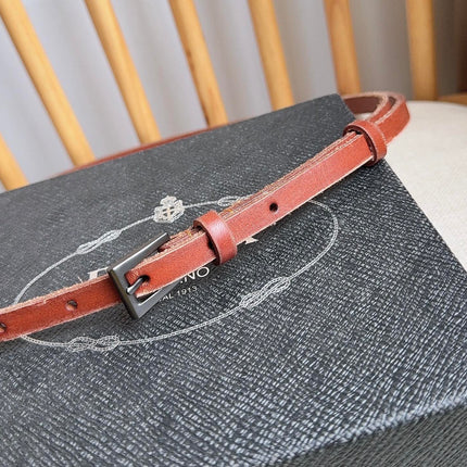 PRADA 26S BELT 10 MM IN BROWN CALFSKIN 661491