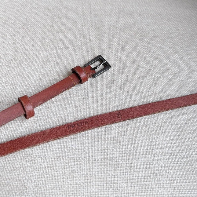 PRADA 26S BELT 10 MM IN BROWN CALFSKIN 661491