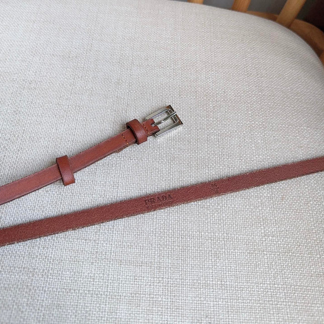 PRADA 26S BELT 10 MM IN BROWN CALFSKIN 661493