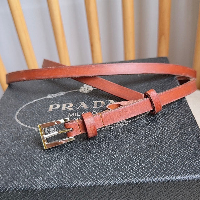 PRADA 26S BELT 10 MM IN BROWN CALFSKIN 661493