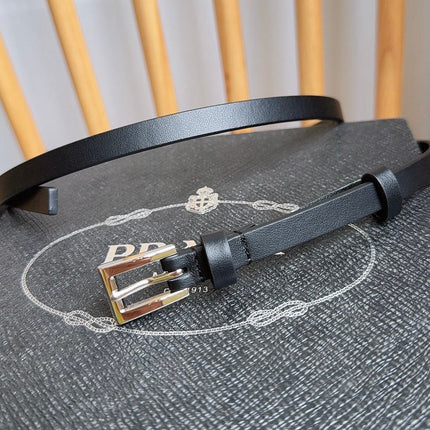 PRADA 26S BELT 10 MM IN BLACK CALFSKIN 661496