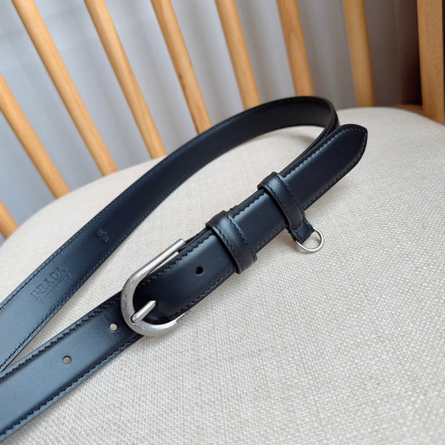 PRADA 26S BELT 25 MM IN BLACK CALFSKIN 658537