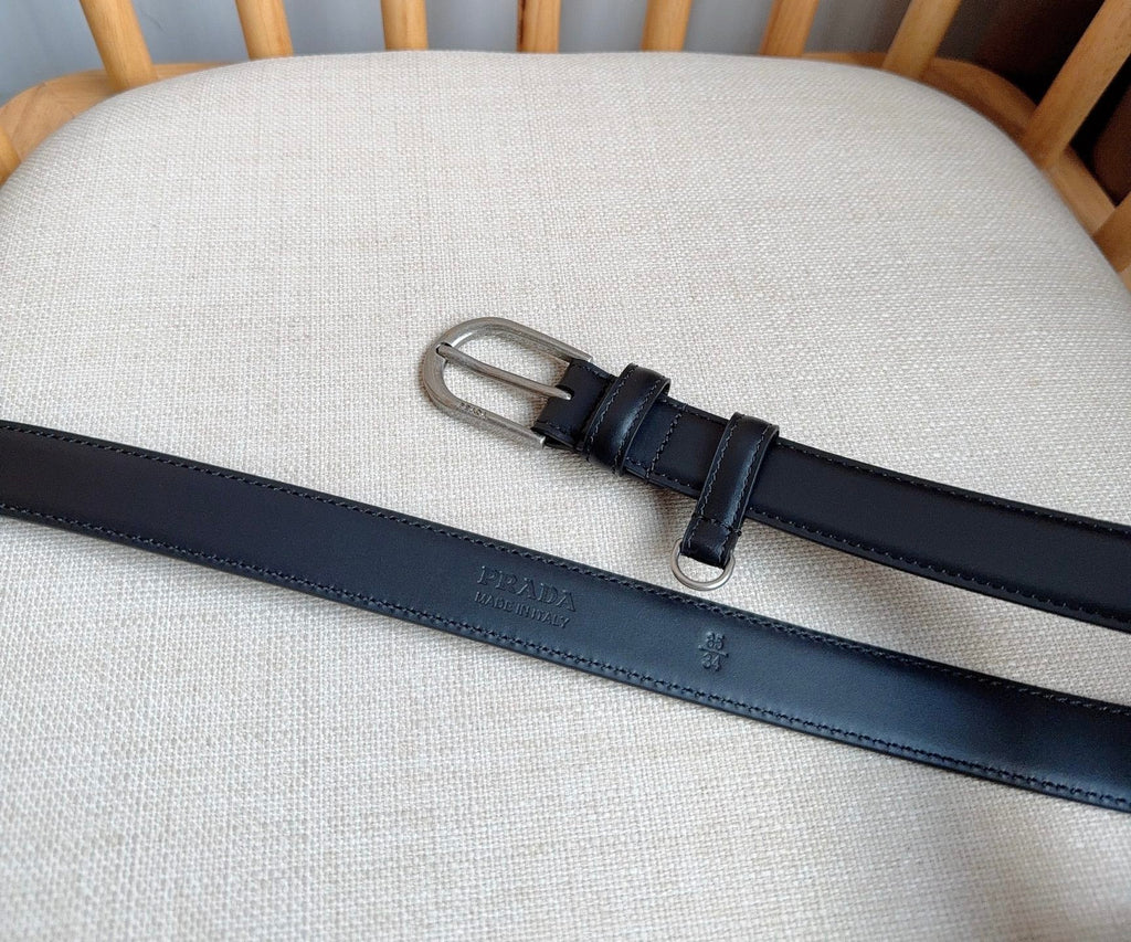 PRADA 26S BELT 25 MM IN BLACK CALFSKIN 658537