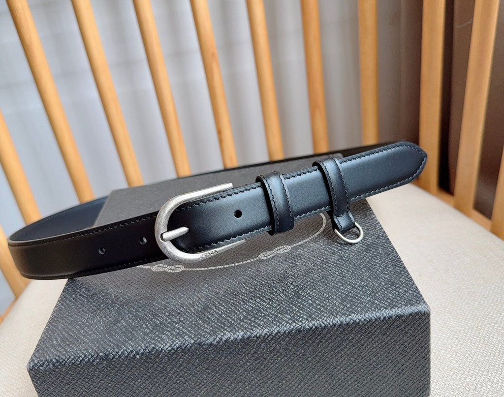 PRADA 26S BELT 25 MM IN BLACK CALFSKIN 658537
