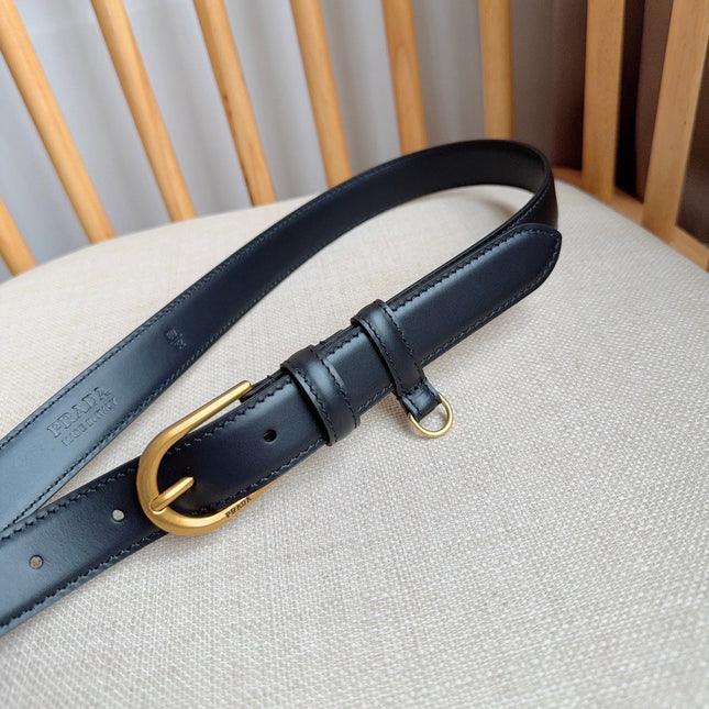 PRADA 26S BELT 25 MM IN BLACK CALFSKIN 658538