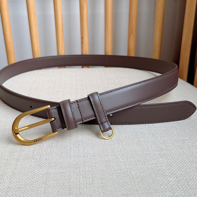 PRADA 26S BELT 25 MM IN BROWN CALFSKIN 658540
