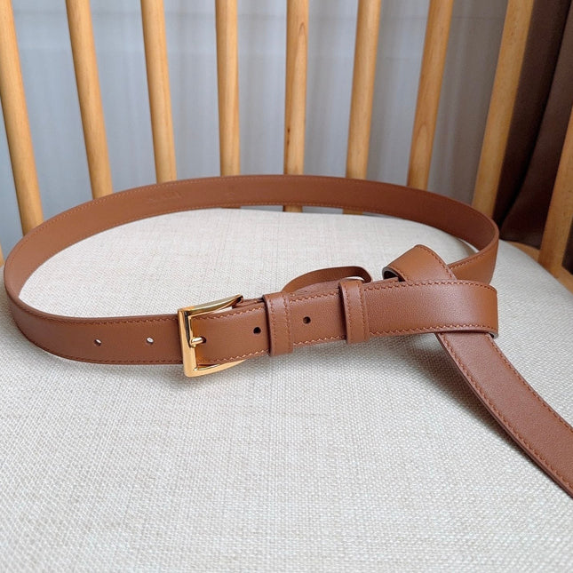 PRADA 26S BELT 25 MM IN BROWN CALFSKIN 658569