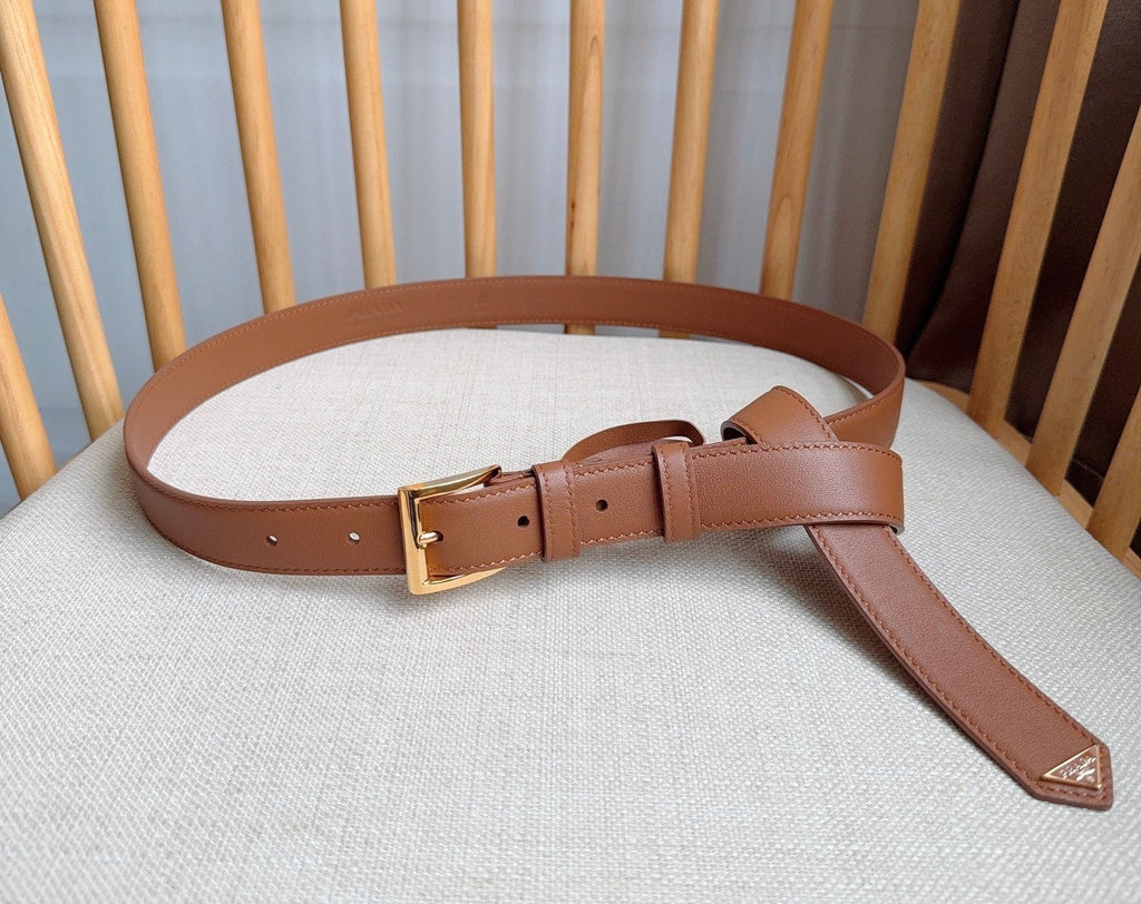 PRADA 26S BELT 25 MM IN BROWN CALFSKIN 658569