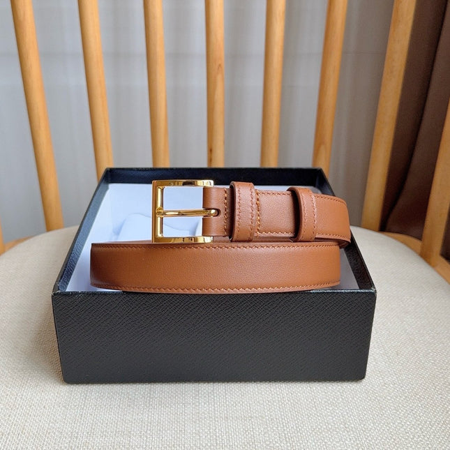 PRADA 26S BELT 25 MM IN BROWN CALFSKIN 658569