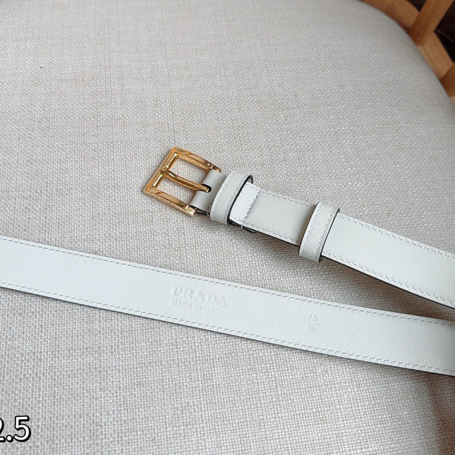 PRADA 26S BELT 25 MM IN WHITE CALFSKIN 658570