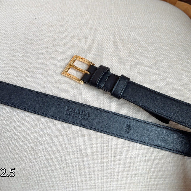 PRADA 26S BELT 25 MM IN BLACK CALFSKIN 658571