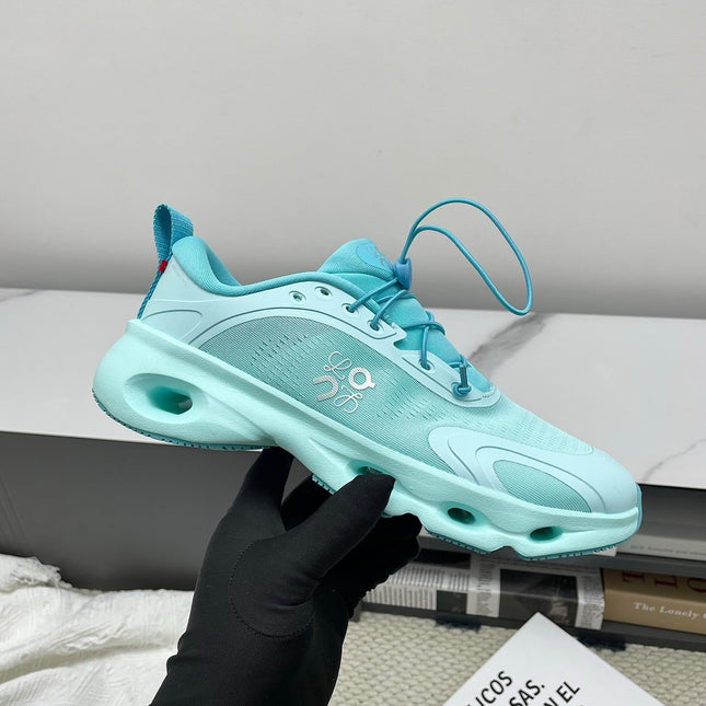 LOEWE 26S CLOUDSOLO SNEAKERS IN AQUA BLUE RECYCLED POLYESTER