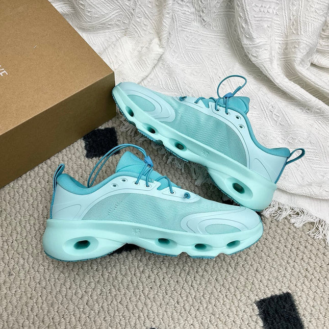 LOEWE 26S CLOUDSOLO SNEAKERS IN AQUA BLUE RECYCLED POLYESTER
