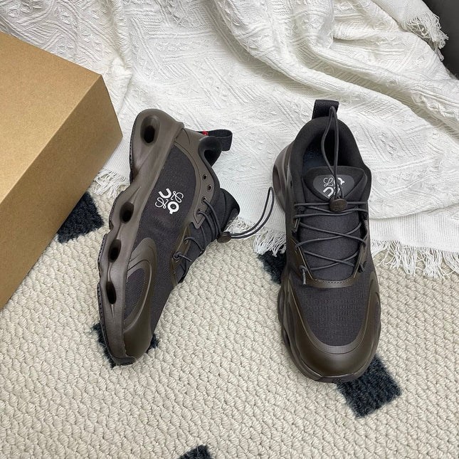 LOEWE 26S CLOUDSOLO SNEAKERS IN DARK BROWN RECYCLED POLYESTER