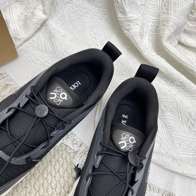 LOEWE 26S CLOUDSOLO SNEAKERS IN BLACK AND WHITE RECYCLED POLYESTER