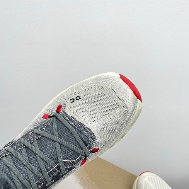 LOEWE 26S CLOUDTILT SNEAKER IN DARK GRAY AND WHITE RECYCLED POLYESTER