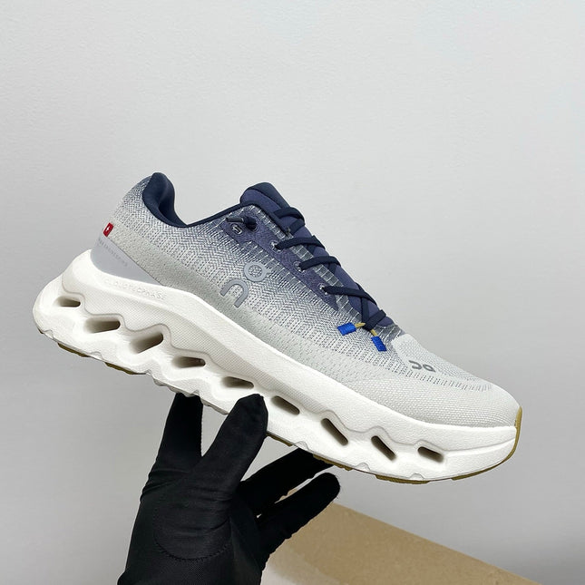 LOEWE 26S CLOUDTILT SNEAKER IN DARK BLUE IVORY RECYCLED POLYESTER
