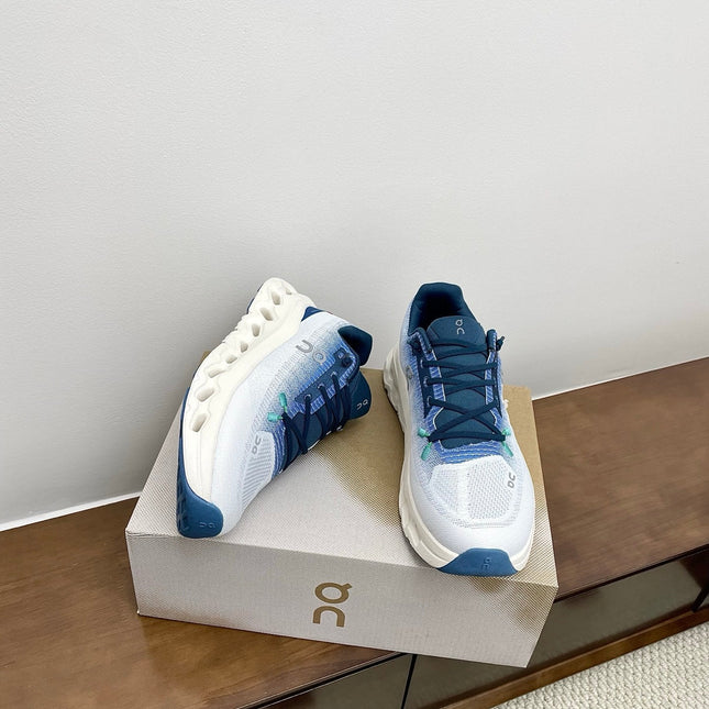 LOEWE 26S CLOUDTILT SNEAKER IN BLUE IVORY RECYCLED POLYESTER