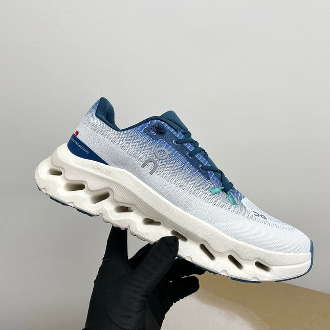 LOEWE 26S CLOUDTILT SNEAKER IN BLUE IVORY RECYCLED POLYESTER