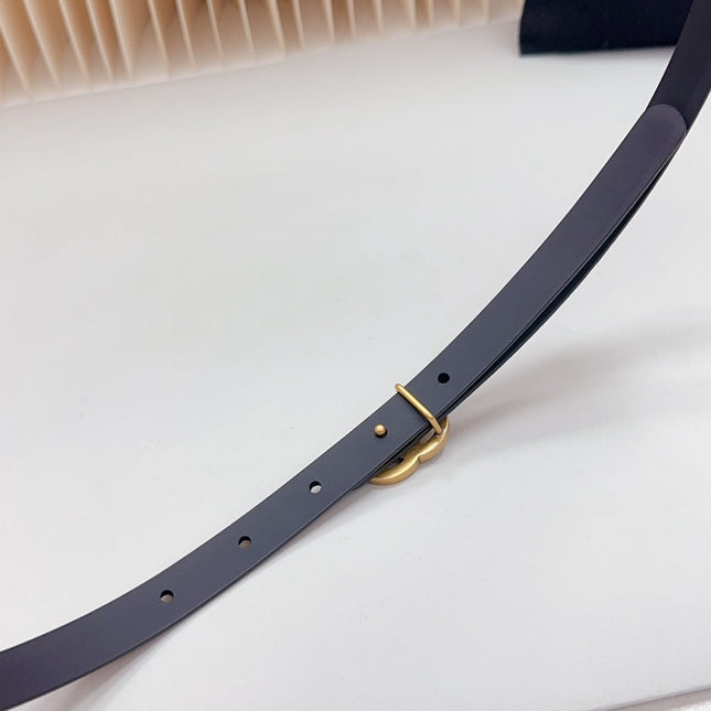 CC BELT 15 MM IN BRONZE BROWN SUEDE WITH GOLD HARDWARE