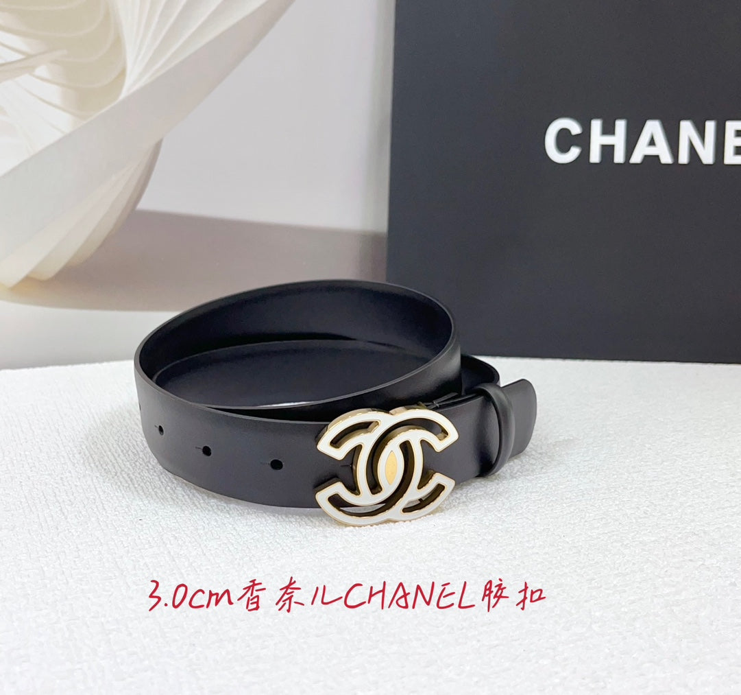 CC 26S BELT 30 MM IN BLACK CALFSKIN SLIVER HARDWARE 661424