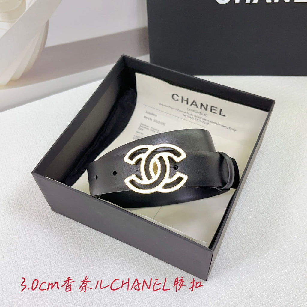 CC 26S BELT 30 MM IN BLACK CALFSKIN SLIVER HARDWARE 661424