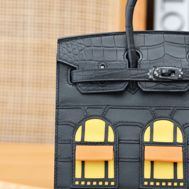 BIRKIN FAUBOURG TOUCH 20 IN BLACK CALFSKIN WITH SILVER HARDWARE