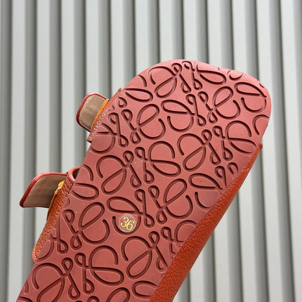 LOEWE 26S EASE SLIDE IN ORANGE CALFSKIN