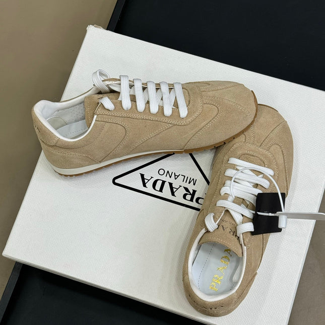 PRADA 25S SNEAKER IN BEIGE SUEDE STYLE 10
