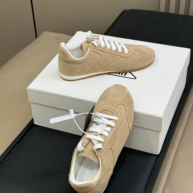PRADA 25S SNEAKER IN BEIGE SUEDE STYLE 10