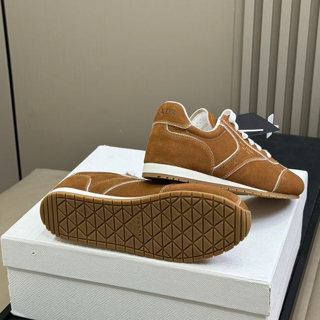 PRADA 25S SNEAKER IN BROWN SUEDE STYLE 8
