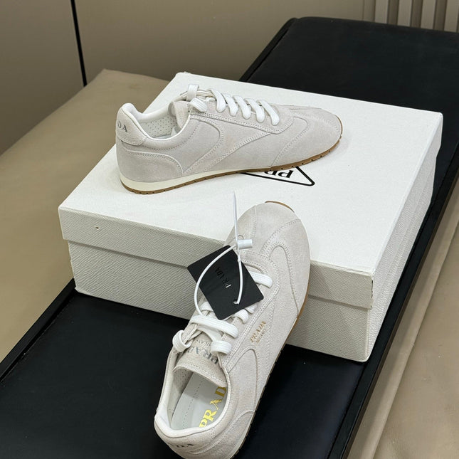 PRADA 25S SNEAKER IN LIGHT GREY SUEDE STYLE 7