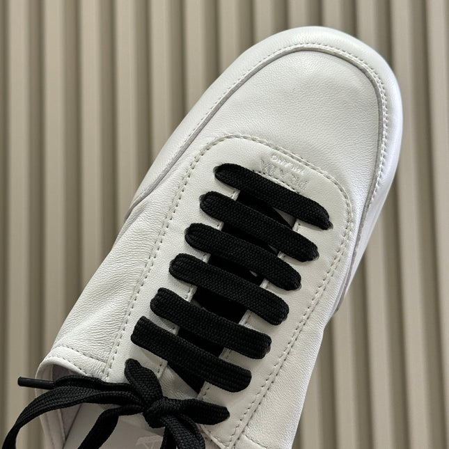 PRADA 25S COLLAPSE MULES IN WHITE CALFSKIN