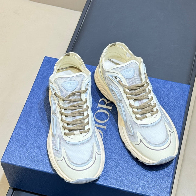 DIOR 26S B30 COUNTDOWN TECH SNEAKER IN GRAY AND LIGHT BLUE TECHNICAL FABRIC AND SUEDE