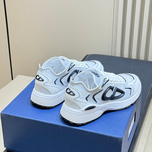 DIOR 26S B30 COUNTDOWN TECH SNEAKER IN WHITE TECHNICAL FABRIC AND SUEDE