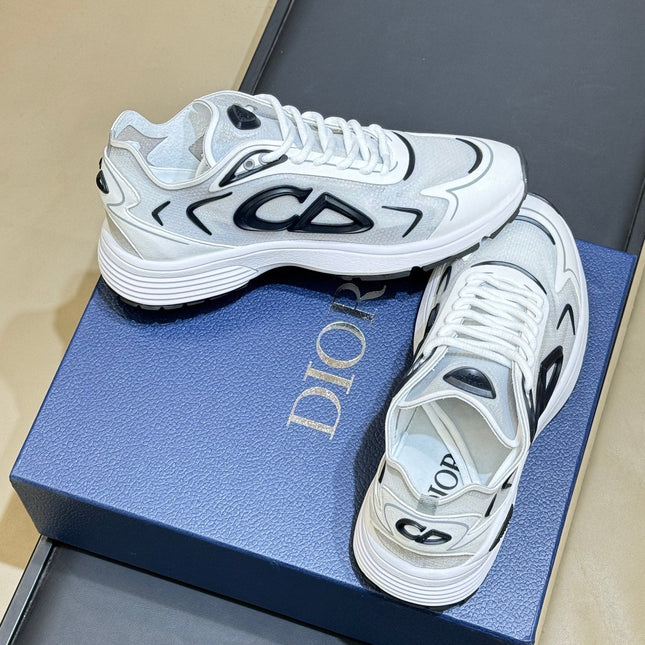 DIOR 26S B30 COUNTDOWN TECH SNEAKER IN WHITE TECHNICAL FABRIC AND SUEDE