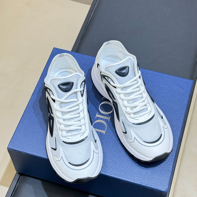 DIOR 26S B30 COUNTDOWN TECH SNEAKER IN WHITE TECHNICAL FABRIC AND SUEDE
