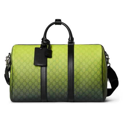GUCCI 26S DUFFLE BAG 30 IN GREEN GRADIENT CANVAS